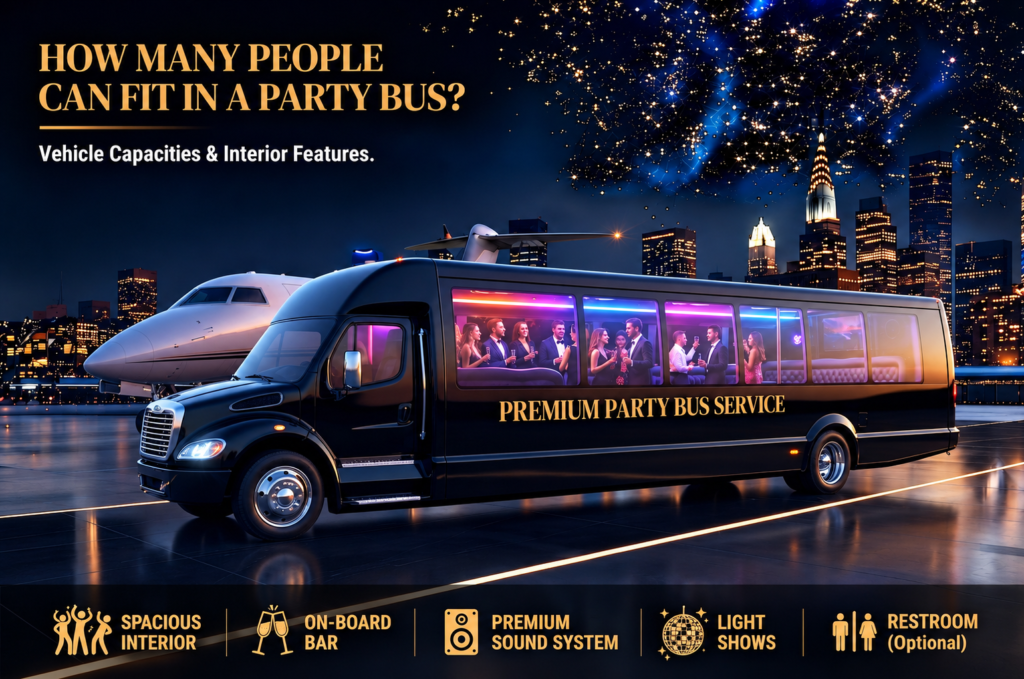 How many people does a party bus hold